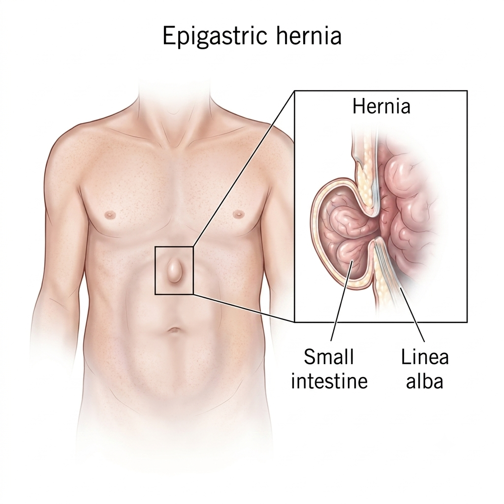 Epigastric hernias