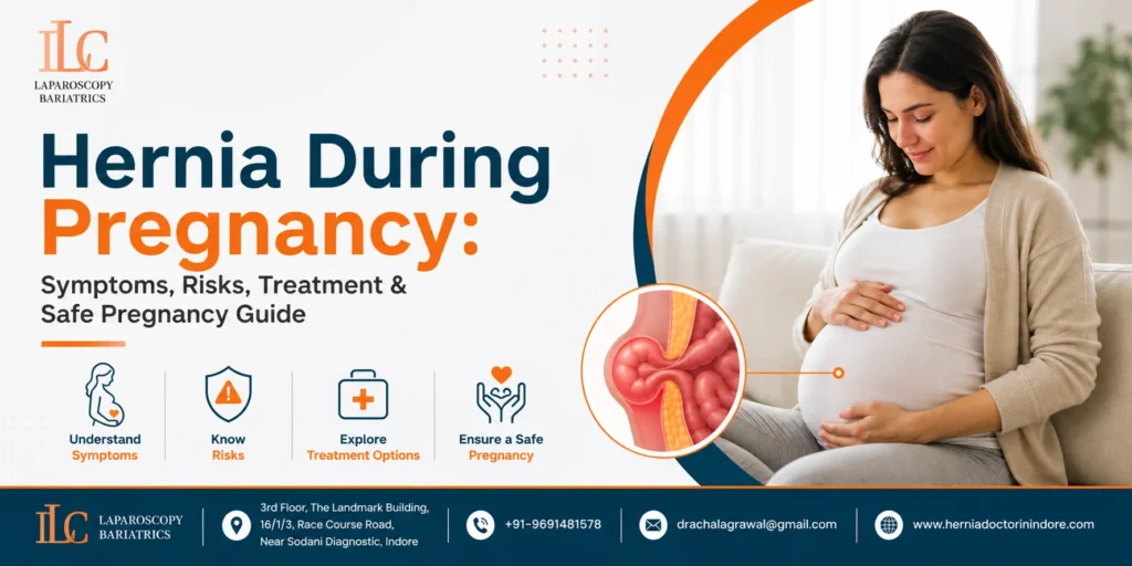 Hernia During Pregnancy Symptoms Risks Treatment and Safe Pregnancy Guide Infographic